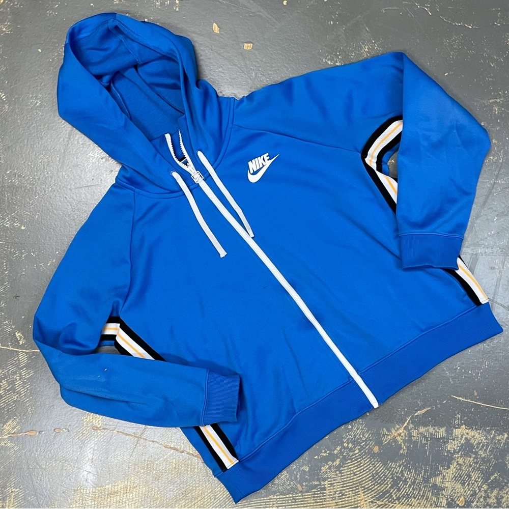 Nike Tracksuit Jacket Full Zip Hooded Sweater 932431-403 XL Blue